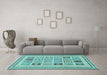 Machine Washable Abstract Light Blue Modern Rug in a Living Room, wshabs158lblu