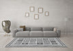 Machine Washable Abstract Gray Modern Rug in a Living Room,, wshabs158gry