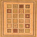 Square Abstract Orange Modern Rug, abs158org