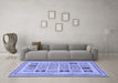 Machine Washable Abstract Blue Modern Rug in a Living Room, wshabs158blu