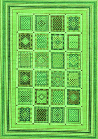 Abstract Green Modern Rug, abs158grn