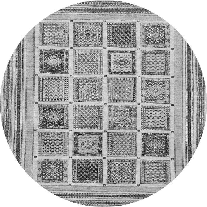 Round Abstract Gray Modern Rug, abs158gry