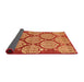 Sideview of Abstract Dark Orange Modern Rug, abs159