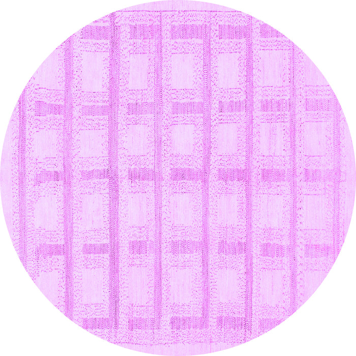 Round Solid Purple Modern Rug, abs1590pur