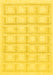 Machine Washable Solid Yellow Modern Rug, wshabs1590yw