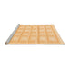 Sideview of Machine Washable Solid Orange Modern Area Rugs, wshabs1590org