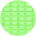 Round Solid Green Modern Rug, abs1590grn