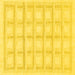 Square Solid Yellow Modern Rug, abs1590yw