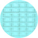 Round Solid Light Blue Modern Rug, abs1590lblu