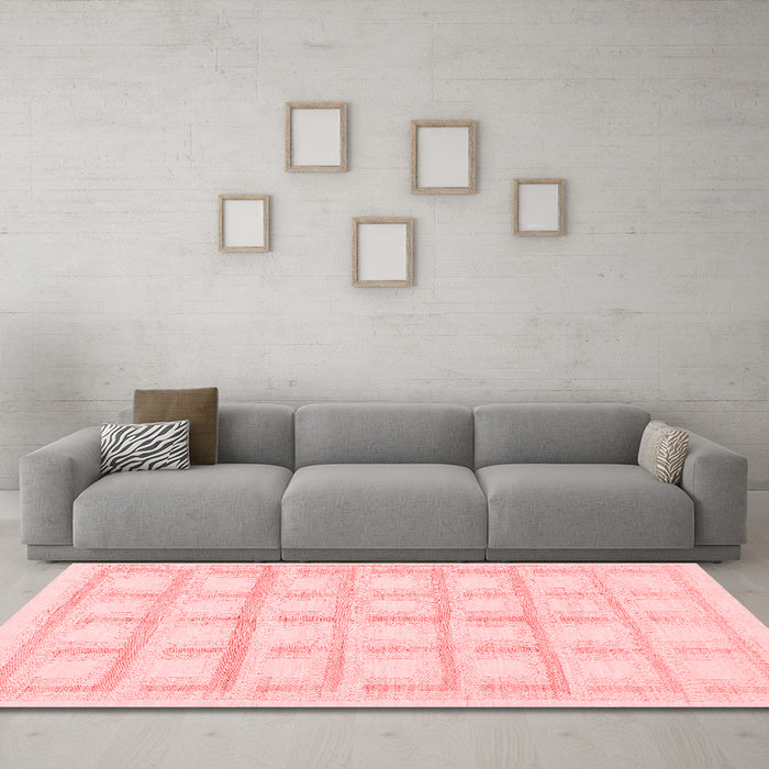 Modern Red Washable Rugs