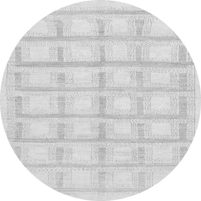 Round Solid Gray Modern Rug, abs1590gry