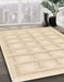 Abstract Golden Blonde Gold Solid Rug in Family Room, abs1590