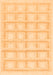 Machine Washable Solid Orange Modern Area Rugs, wshabs1590org