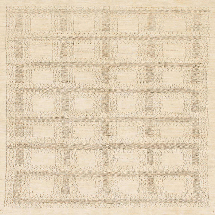 Square Abstract Golden Blonde Gold Solid Rug, abs1590