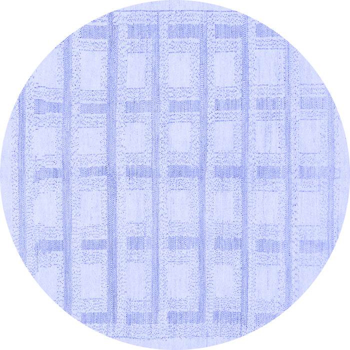 Round Solid Blue Modern Rug, abs1590blu