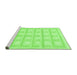 Sideview of Machine Washable Solid Green Modern Area Rugs, wshabs1590grn