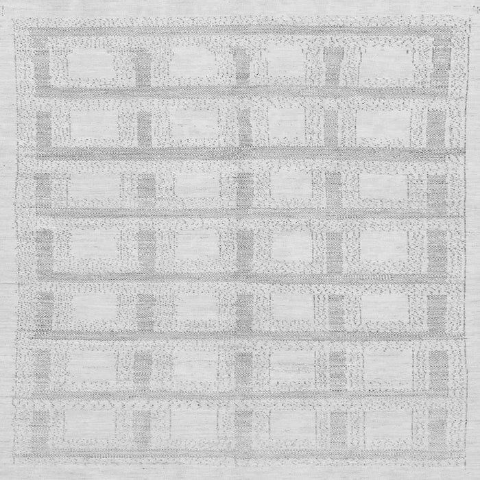 Square Solid Gray Modern Rug, abs1590gry