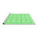 Sideview of Machine Washable Solid Emerald Green Modern Area Rugs, wshabs1590emgrn