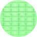 Round Solid Emerald Green Modern Rug, abs1590emgrn