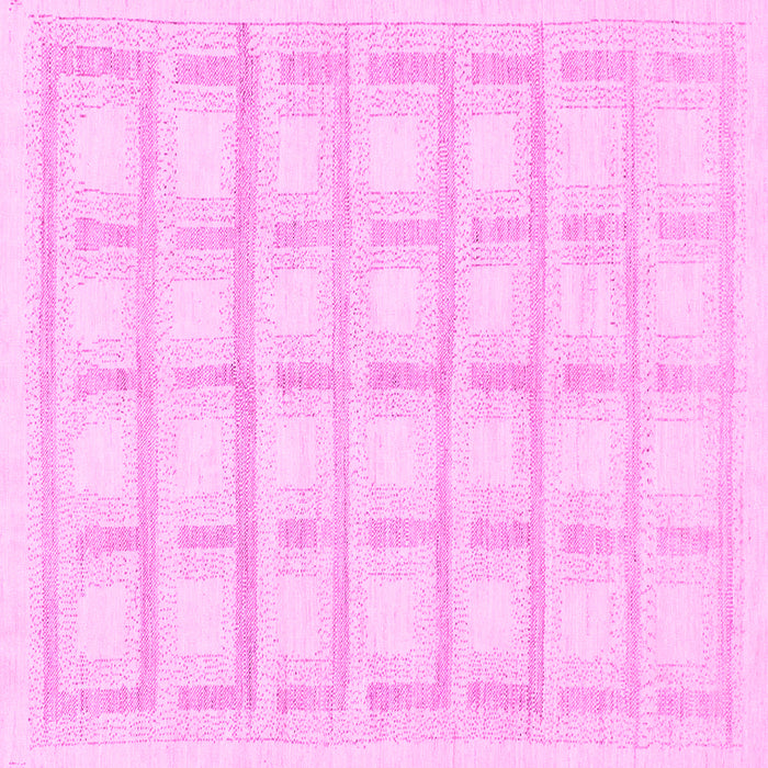 Square Machine Washable Solid Pink Modern Rug, wshabs1590pnk