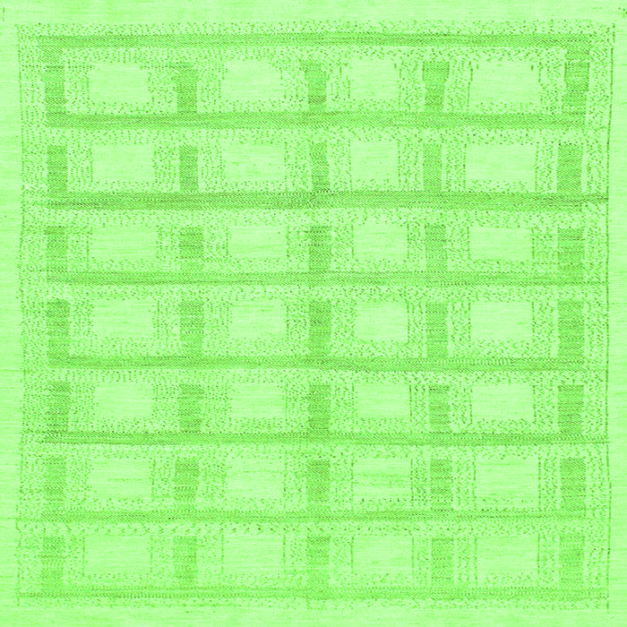 Square Solid Green Modern Rug, abs1590grn