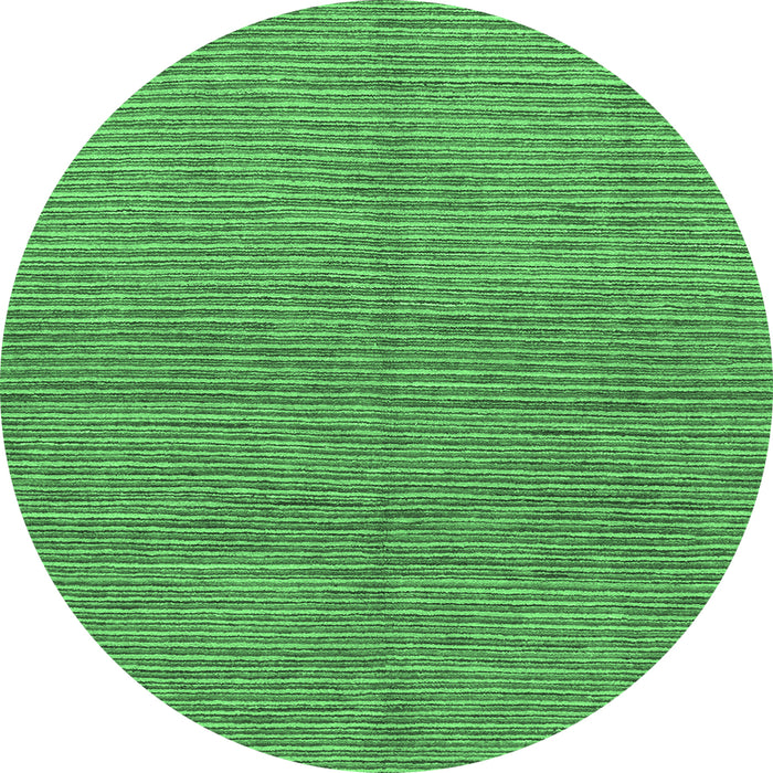 Round Abstract Emerald Green Modern Rug, abs1591emgrn