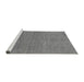 Sideview of Machine Washable Abstract Gray Modern Rug, wshabs1591gry