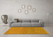 Machine Washable Abstract Yellow Modern Rug in a Living Room, wshabs1591yw