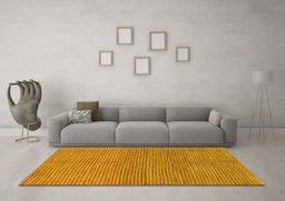 Machine Washable Abstract Yellow Modern Rug in a Living Room, wshabs1591yw