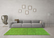 Machine Washable Abstract Green Modern Area Rugs in a Living Room,, wshabs1591grn