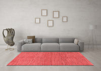 Machine Washable Abstract Red Modern Rug, wshabs1591red