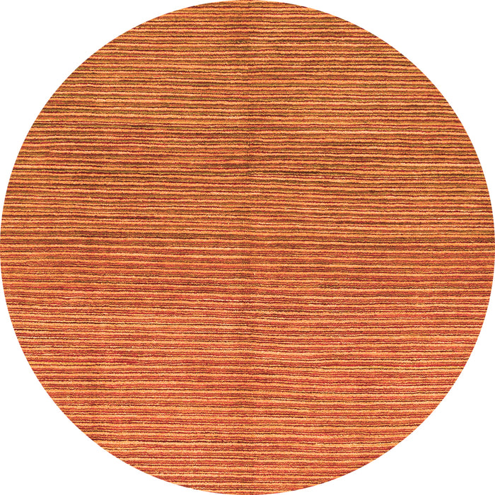 Round Abstract Orange Modern Rug, abs1591org