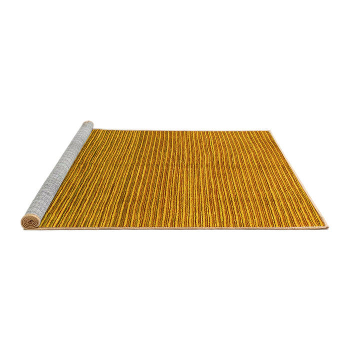 Sideview of Machine Washable Abstract Yellow Modern Rug, wshabs1591yw