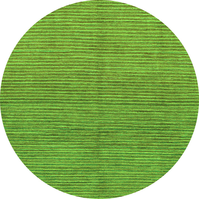 Round Abstract Green Modern Rug, abs1591grn
