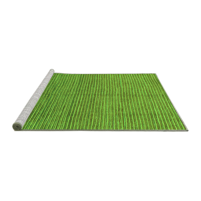 Sideview of Machine Washable Abstract Green Modern Area Rugs, wshabs1591grn
