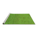 Sideview of Machine Washable Abstract Green Modern Area Rugs, wshabs1591grn