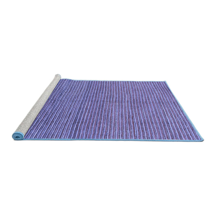 Sideview of Machine Washable Abstract Blue Modern Rug, wshabs1591blu
