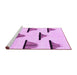 Sideview of Machine Washable Solid Purple Modern Area Rugs, wshabs1592pur