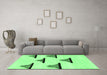 Machine Washable Solid Emerald Green Modern Area Rugs in a Living Room,, wshabs1592emgrn