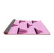 Sideview of Solid Pink Modern Rug, abs1592pnk