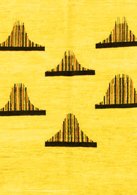 Solid Yellow Modern Rug, abs1592yw