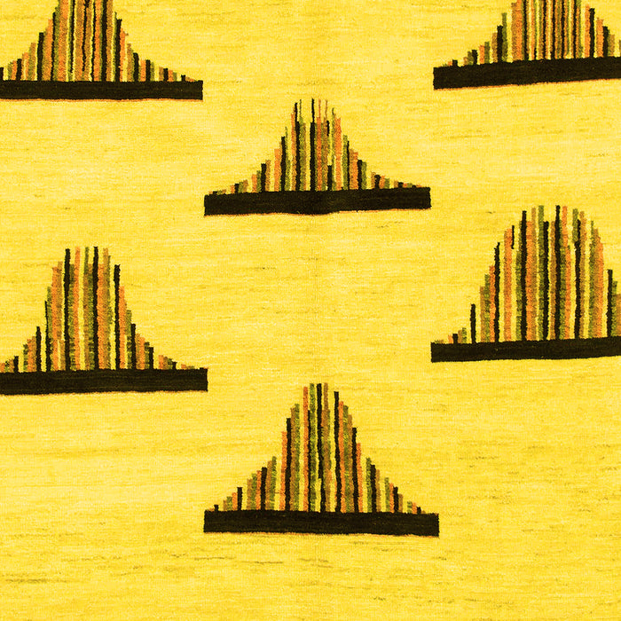 Solid Yellow Modern Rug, abs1592yw