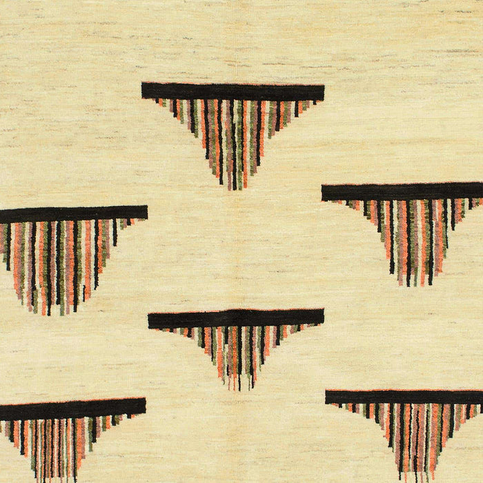 Machine Washable Abstract Metallic Gold Rug, wshabs1592