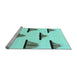 Sideview of Machine Washable Solid Light Blue Modern Rug, wshabs1592lblu