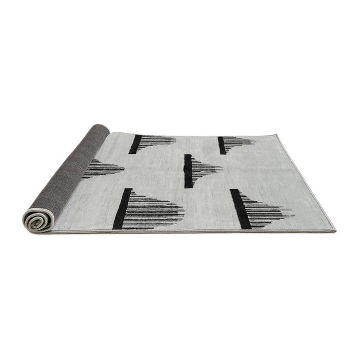 Sideview of Solid Gray Modern Rug, abs1592gry