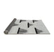 Sideview of Solid Gray Modern Rug, abs1592gry