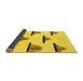 Sideview of Solid Yellow Modern Rug, abs1592yw