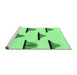 Sideview of Machine Washable Solid Emerald Green Modern Area Rugs, wshabs1592emgrn