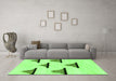 Machine Washable Solid Green Modern Area Rugs in a Living Room,, wshabs1592grn