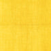 Square Machine Washable Solid Yellow Modern Rug, wshabs1593yw